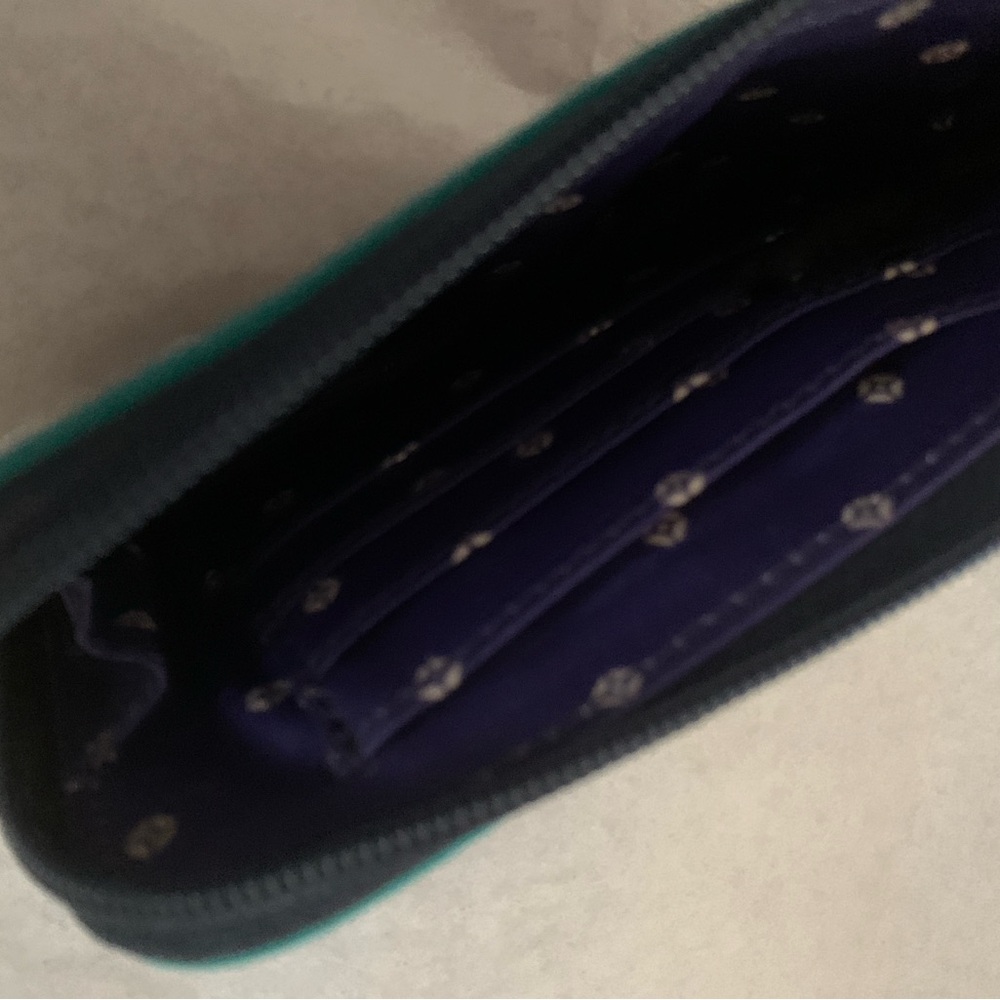 Fossil Keyper Canvas Pencil Shaving Ginkgo Print Zip Wristlet Wallet - Picture 4 of 10